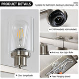 English Elm Modern 8-Light Bathroom Vanity Light Fixture - Brushed Nickel Finish With Clear Glass Shades, Perfect For Bathroom, Vanity, and Dressing Area Lighting (No Bulbs)