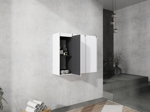 English Elm 12" Bathroom Side Cabinet - Space-Saving Design With Reversible Soft-Close Doors For Modern Storage W999S00279