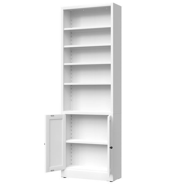 English Elm Metal Industrial Bookcase 5 Tier Open Shelves with Cabinet Door for Home Office T2398P442676