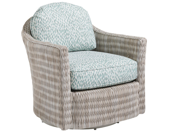 Lexington Tommy Bahama Outdoor 3430-10sw-40 Seabrook Swivel Lounge Chair - Elegant Outdoor Seating With All-weather Wicker Design  Wood 3430-10sw-40