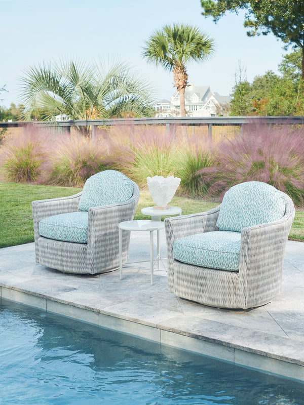 Lexington Tommy Bahama Outdoor 3430-10sw-40 Seabrook Swivel Lounge Chair - Elegant Outdoor Seating With All-weather Wicker Design  Wood 3430-10sw-40