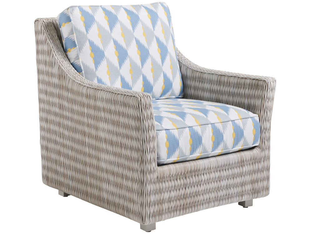 Lexington Tommy Bahama Outdoor 3430-11-40 Chair - Elegant Outdoor Seating In Oyster White With All-weather Wicker And Glass Top  Wood 3430-11-40