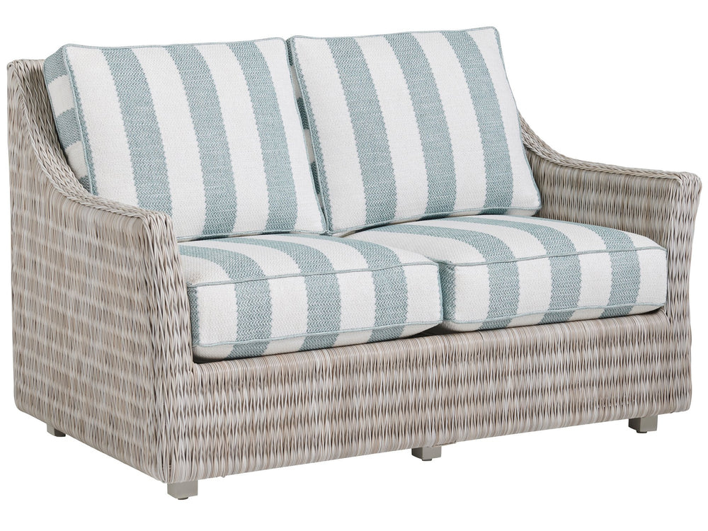 Lexington Tommy Bahama Outdoor 3430-22-40 Seabrook Loveseat - Elegant Outdoor Seating With Durable Wicker And Contemporary Design  Wood 3430-22-40