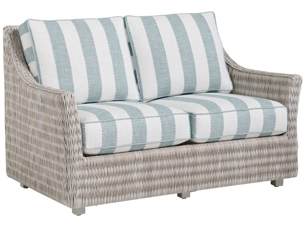 Lexington Tommy Bahama Outdoor 3430-22-40 Seabrook Loveseat - Elegant Outdoor Seating With Durable Wicker And Contemporary Design  Wood 3430-22-40