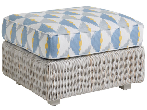 Lexington Tommy Bahama Outdoor 3430-44-40 Seabrook Ottoman - Elegant Outdoor Cushion Set In Oyster White, Durable & Stylish Design  Wood 3430-44-40