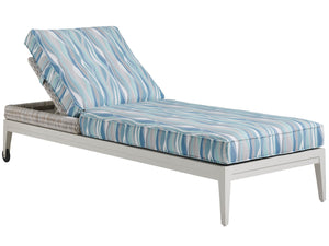 Lexington Tommy Bahama Outdoor 3430-75-40 Seabrook Chaise Lounge - Stylish Outdoor Seating With Durable Wicker & Elegant Glass Top  Wood 3430-75-40