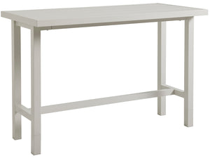 Lexington Tommy Bahama Outdoor 3430-873 Seabrook High/Low Bistro Table - Stylish Outdoor Dining With Oyster White Finish & Glass Top Ivory Wood 3430-873