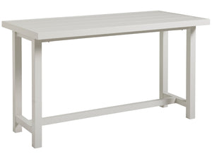 Lexington Tommy Bahama Outdoor 3430-873 Seabrook High/Low Bistro Table - Stylish Outdoor Dining With Oyster White Finish & Glass Top Ivory Wood 3430-873