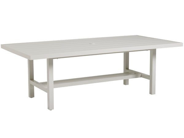 Lexington Tommy Bahama Outdoor 3430-877 Seabrook Rectangular Dining Table - Elegant Outdoor Design With Oyster White Finish Ivory Wood 3430-877