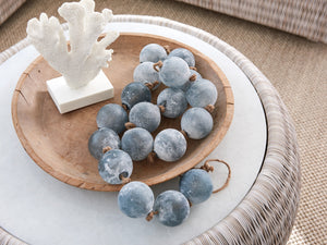 Lexington Tommy Bahama Outdoor 3430-943c Stylish Round Cocktail Table With Artistic White Glass Top For Elegant Outdoor Living Spaces Ivory Wood 3430-943c