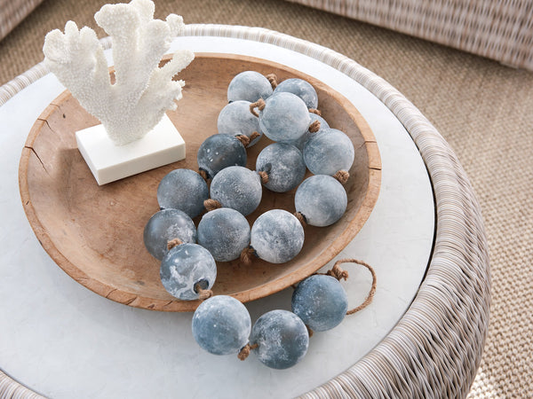 Lexington Tommy Bahama Outdoor 3430-943c Stylish Round Cocktail Table With Artistic White Glass Top For Elegant Outdoor Living Spaces Ivory Wood 3430-943c