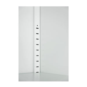 English Elm 60" Tall Metal Wardrobe Cabinet with Drawer & Adjustable Shelf, Steel 2-Door Closet for Small Spaces W3387P351621