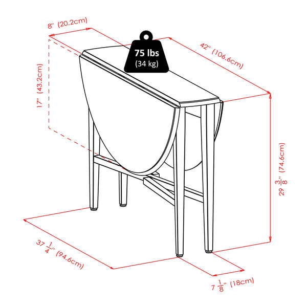Winsome Wood Hannah 3-piece Light Oak Drop Leaf Dining Set With Ladder-back Chairs For Space-saving Elegance Light Oak Solid Wood 34342-winsome-wood
