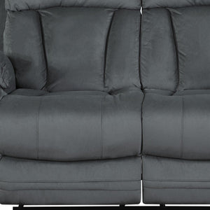 Homeroots Two Piece Indoor Gray Microsuede Five Person Seating Set Grey  343894