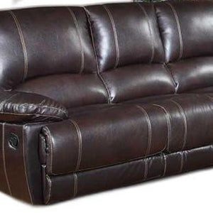 Homeroots Two Piece Indoor Brown Faux Leather Five Person Seating Set Brown  343907