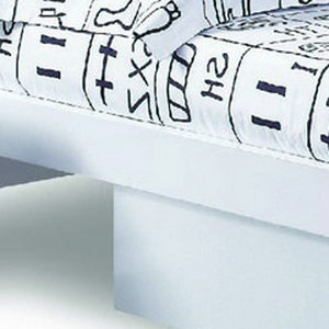 Homeroots White Solid Wood King Bed Frame White Solid Manufactured Wood 343915