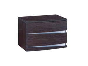 HomeRoots Four Piece Solid Wood Bedroom Set with Mirror - Modern Design, Warm Brown Finish, Durable Quality 343925