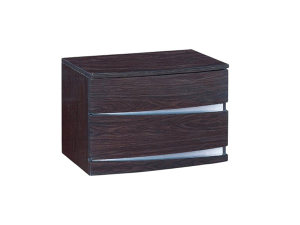 HomeRoots Four Piece Solid Wood Bedroom Set with Mirror - Modern Design, Warm Brown Finish, Durable Quality 343925