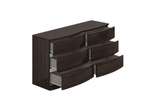 HomeRoots Four Piece Solid Wood Bedroom Set with Mirror - Modern Design, Warm Brown Finish, Durable Quality 343925