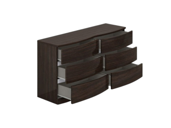 HomeRoots Four Piece Solid Wood Bedroom Set with Mirror - Modern Design, Warm Brown Finish, Durable Quality 343925