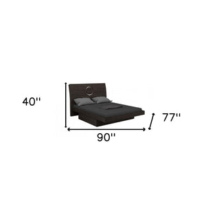 HomeRoots Four Piece Gray Solid Wood Bedroom Set - Modern Design with Mirror, Ample Storage & Durability 343929