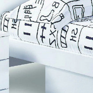 Homeroots 80'" X 60'"  X 42.5'" Modern Queen White High Gloss Bed White Solid Manufactured Wood 343938