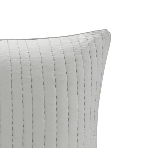 JLA Home INK+IVY - Cotton Quilted Euro Sham Cover 26x26 with Embroidered Texture, Farmhouse Shabby-Chic Breathable Cotton II11-930