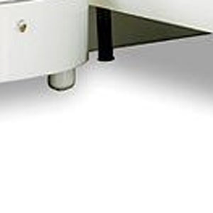 Homeroots California King Tufted White Bed  High Gloss 343977