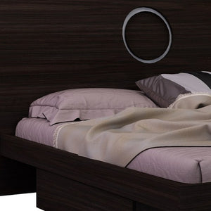 HomeRoots Four Piece Wood Brown Solid Wood Bedroom Set – Timeless Elegance with Dresser, Nightstand & Mirror 343982