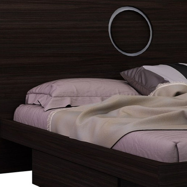 HomeRoots Four Piece Wood Brown Solid Wood Bedroom Set – Timeless Elegance with Dresser, Nightstand & Mirror 343982