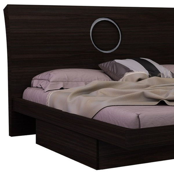 HomeRoots Four Piece Solid Wood Bedroom Set - Warm Brown Finish, Dresser, Nightstand & Mirror for Style 343992