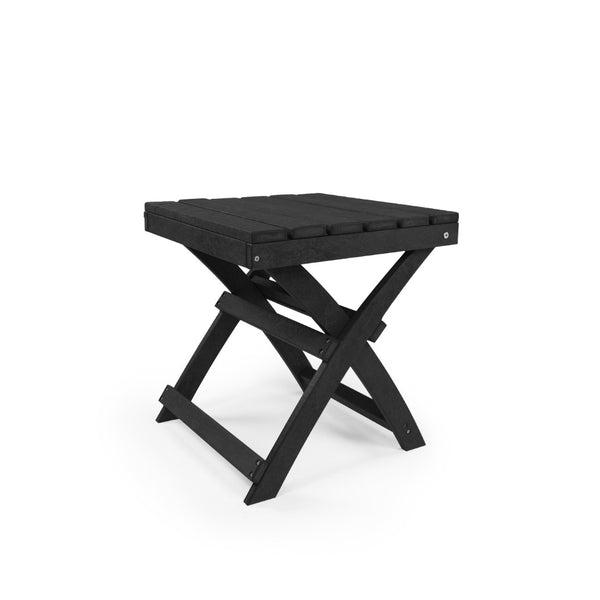 English Elm Seaview Recycled Hdpe Outdoor Folding Side Table Uv Resistant Patio Deck Use Black B2745P409721