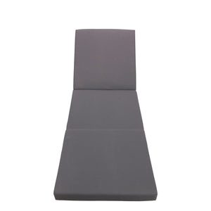 English Elm Modern Acacia Wood Outdoor Chaise Lounge Slatted Reclining Poolside Sun Chair Dark Grey N770P281696G_N770P208326G