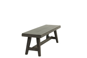 English Elm Contemporary Grey Birch Veneer Dining Bench with Rubberwood Legs for Modern Interiors B011P473687