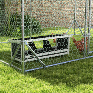 English Elm Pawhut Rustic 3-Hole Chicken Nesting Box For 3 Hens, Durable Fir Wood With Asphalt Roof & Easy Access W2225P173813-GIGA