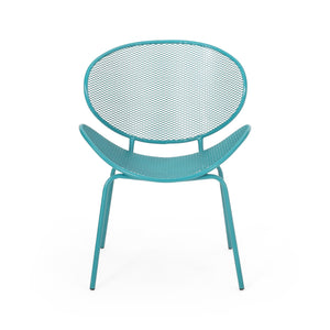English Elm Christopher Knight Home® - ELBA Modern Iron Dining Chair with Slim Profile and Comfortable Seat — Durable, Stylish Accent Seating Teal 65203.00T