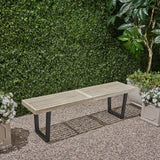 Christopher Knight Home® Noble House Metal/Solid Wood Outdoor Bench