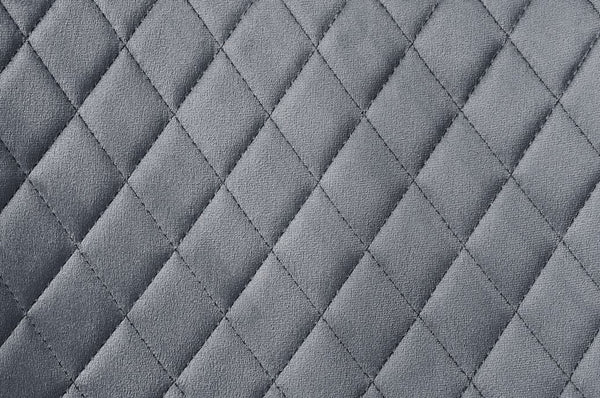 English Elm Set of 2 Counter Height Chairs with Diamond Stitch Velvet Upholstery and Sleek Black Metal Legs, 24" Seat Dark Gray 29.5 L x 26.25 W x 15.5 H B011P234284