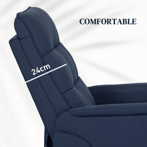 English Elm Fabric Power Lift Recliner Chair with Tufted Linen Feel Upholstery and Side Storage Pocket T3971P412397