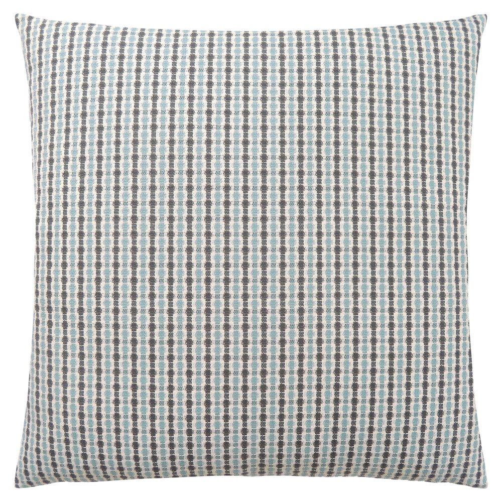 Homeroots Set Of Two 18" X 18" Blue And Gray Polyester Striped Zippered Pillow Blue,Grey  344101