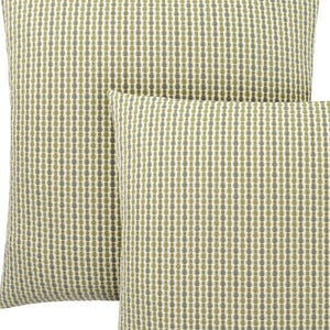 Homeroots Set Of Two 18" X 18" Green And White Polyester Striped Zippered Pillow Green  344102