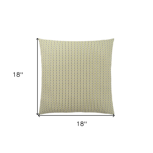 Homeroots Set Of Two 18" X 18" Green And White Polyester Striped Zippered Pillow Green  344102