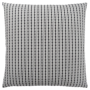 Homeroots Set Of Two 18" X 18" Black Gray And White Polyester Striped Zippered Pillow Grey,Black  344104