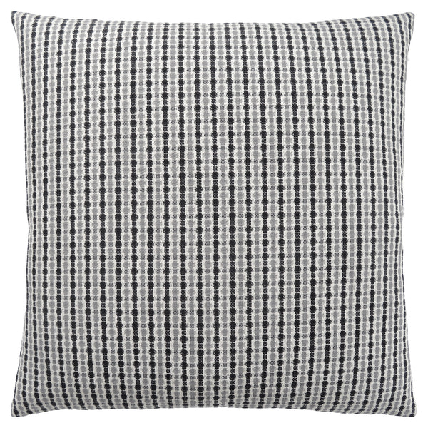 Homeroots Set Of Two 18" X 18" Black Gray And White Polyester Striped Zippered Pillow Grey,Black  344104