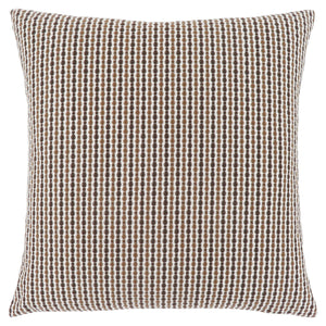 Homeroots Set Of Two 18" X 18" Brown And White Polyester Striped Zippered Pillow Brown  344105