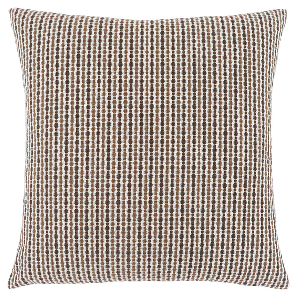 Homeroots Set Of Two 18" X 18" Brown And White Polyester Striped Zippered Pillow Brown  344105