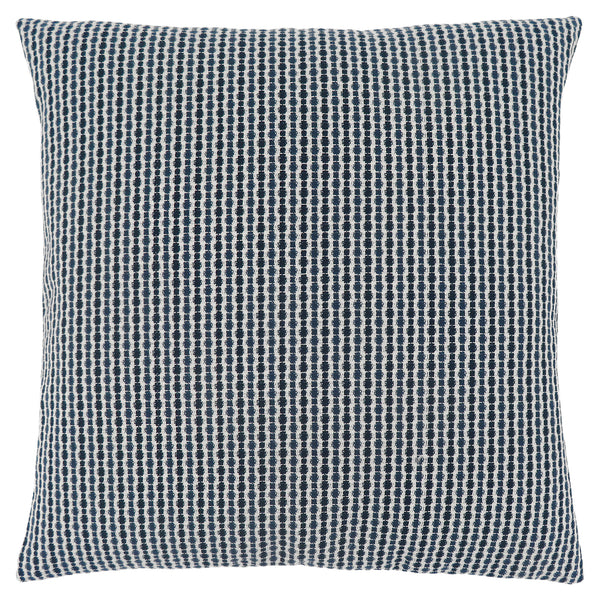 Homeroots Set Of Two 18" X 18" Blue And White Polyester Striped Zippered Pillow Blue  344106