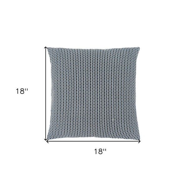 Homeroots Set Of Two 18" X 18" Blue And White Polyester Striped Zippered Pillow Blue  344106