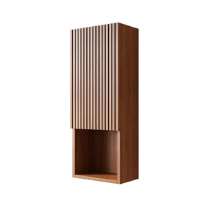 English Elm Mitch Wall Mounted Narrow Bathroom Cabinet Oak Woodgrain French Groove Door Storage W2615P376560