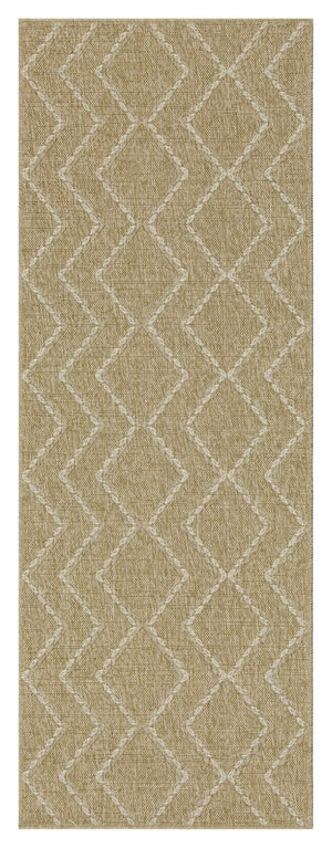 English Elm Earth Jute/White 5'3" X 7'3" Stylish Indoor/Outdoor Area Rug - Durable, Stain-Resistant & Kid-Friendly B186P198842